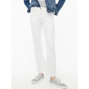 NWT JCrew Factory White High Rise Crop Flare 27